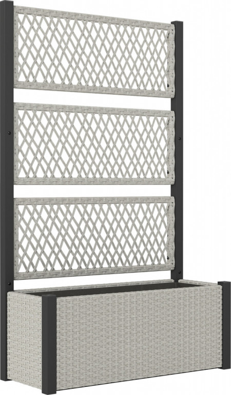 Vyvýšený záhon s popínavou mříží | šedý