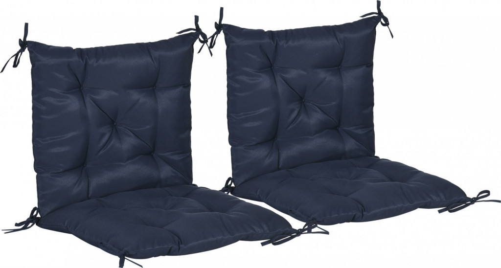 2 polštářů na sezení 98 x 50 cm | modré