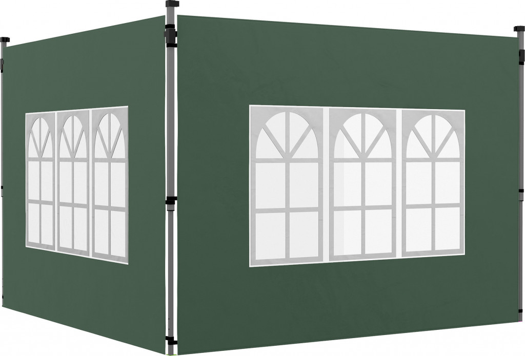 Sada 2 bočních panelů pro altán 3x3/3x4 m | zelené