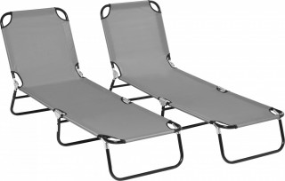 Sada 2 lehátek s 5 polohami | šedá