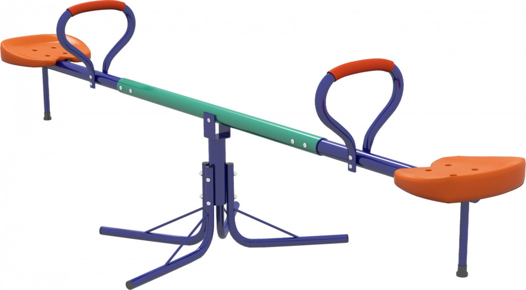 Ocelová zahradní houpačka se sedátky | vícebarevná