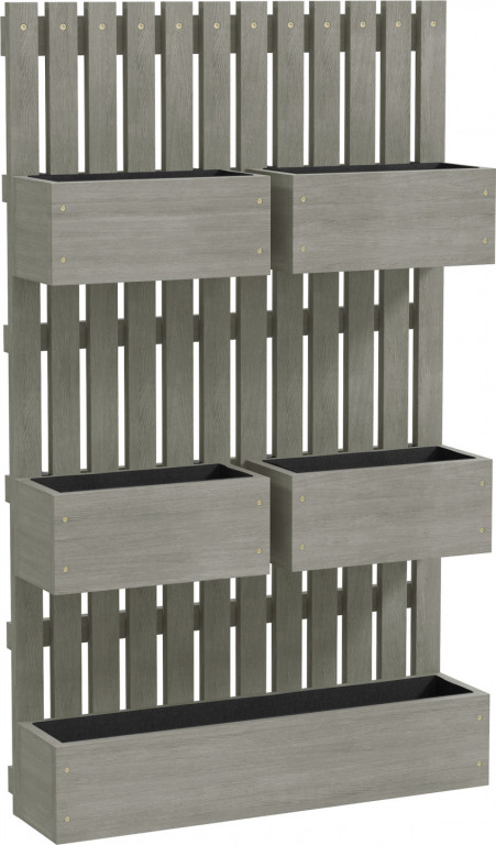 Vyvýšený záhon ze dřeva | šedý