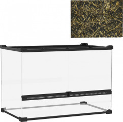 Skleněné terárium pro plazy s přední ventilací 50 x 30 x 35 cm | průhledné č.1