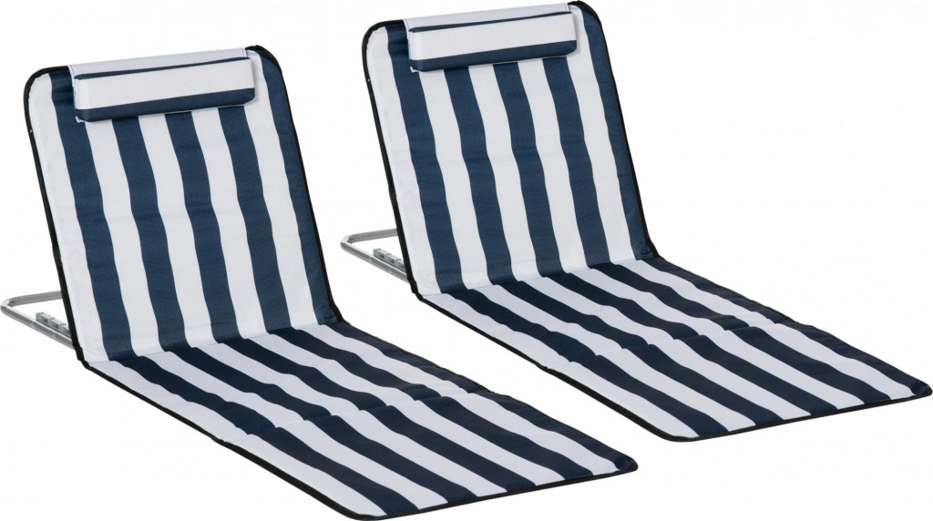 Skládací zahradní lehátko | modré