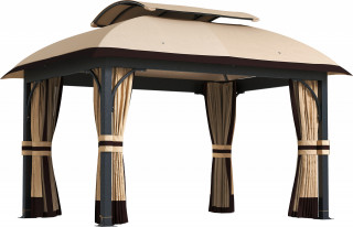 Altán s dvojitou střechou, 4x3,3 m | khaki č.1