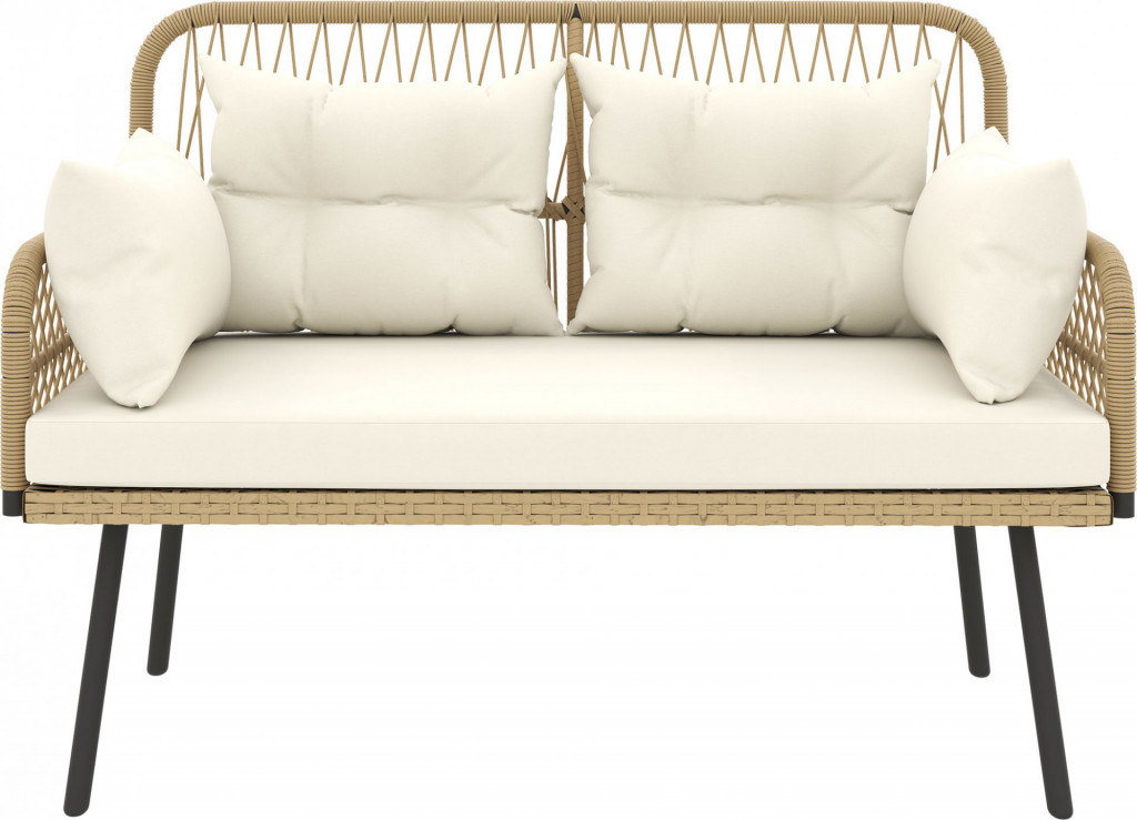 Zahradní pohovka 115 x 61 x 82 cm | přírodní