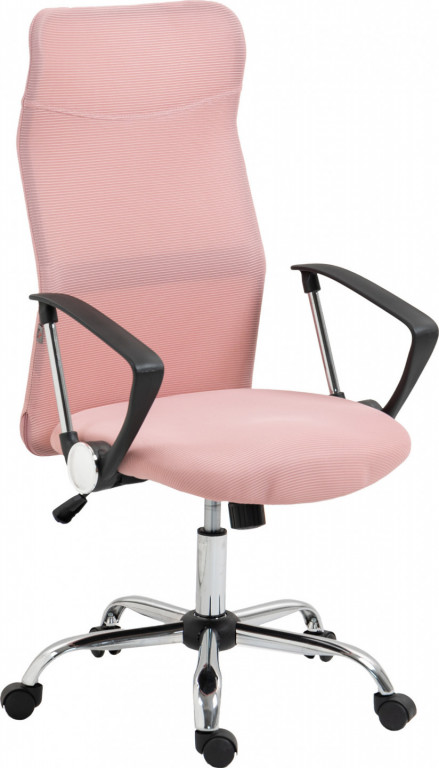 Ergonomická kancelářská židle s funkcí otáčení a houpání | růžová