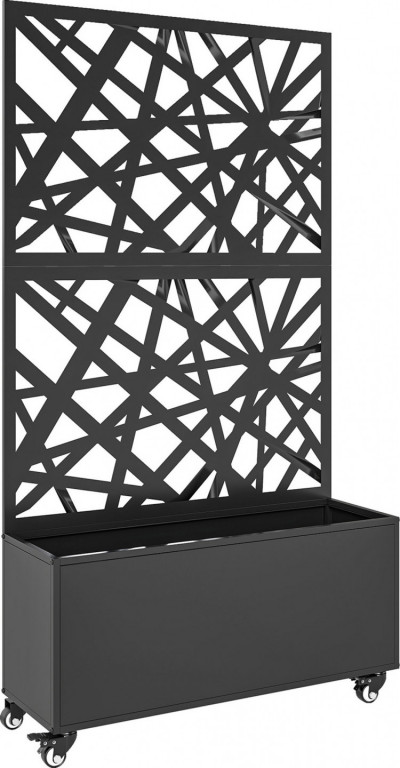 Truhlík s ochrannou mříží 90 x 30 x 160 cm | černý