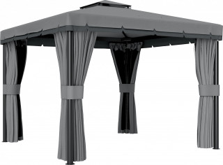 Zahradní altán s dvojitou střechou cca 3x3m | šedý č.1