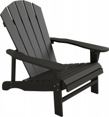 Dřevěná venkovní zahradní židle s vysokým opěradlem | černá č.1