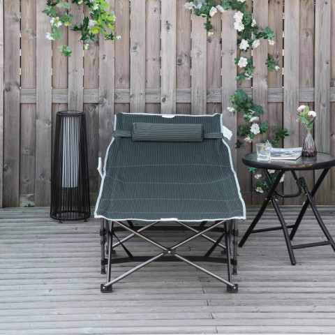 Kempingové skládací lůžko do 150 kg |šedé č.4