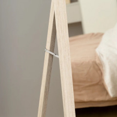 Celoplošné stojací zrcadlo 160 x 50 cm | bílé č.3