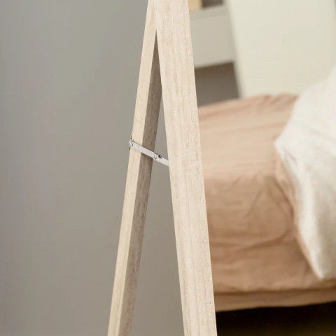 Celoplošné stojací zrcadlo 160 x 50 cm | bílé č.3