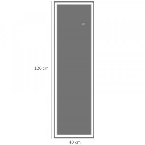 Nástěnné zrcadlo s LED osvětlením 120 x 40 cm | průhledné č.5