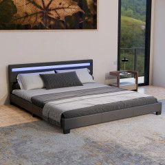 Čalúnená posteľ Paris s LED osvetlením 180 x 200 cm | čierna č.1