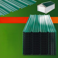 Sada 14 trapézových plechů 110x46cm | zelená č.3