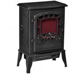 Elektrický krb s ohřevem | černý č.3