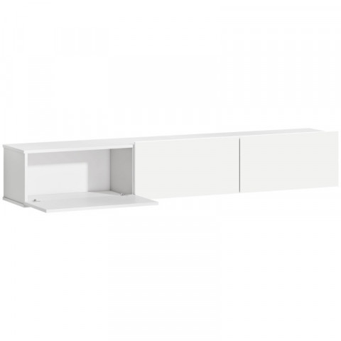 Závěsná TV skříňka s tichým dovíráním | bílá č.3