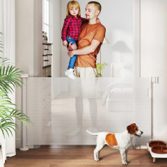 Bezpečnostní branka na schodiště 142x10x87 cm | bílá č.1