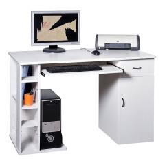 Kancelársky PC stôl 120 x 60 x 75 cm | biely