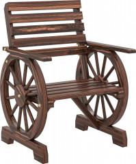 Dřevěná zahradní židle ve venkovském stylu | hnědá č.1