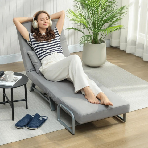 Rozkládací křeslo 3 v 1 | světle šedé č.2