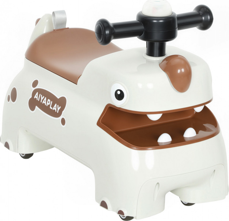 Klouzací auto ve tvaru dinosaura | bílé