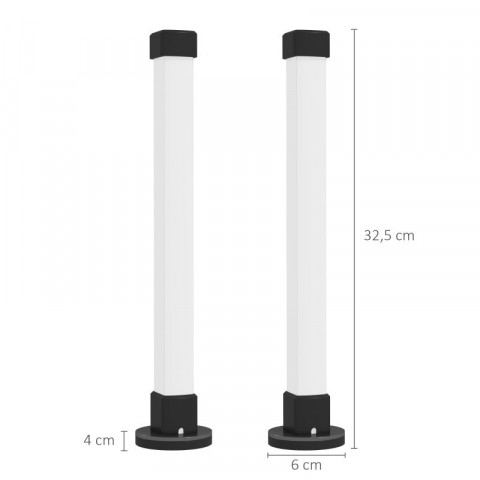 Dvoudílná sada LED stolních lamp s chytrým ovládáním | bílá č.3