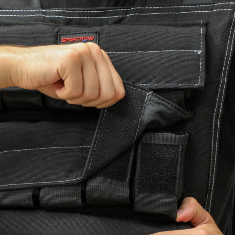 Nastavitelná zátěžová vesta, 15 kg | černá č.5