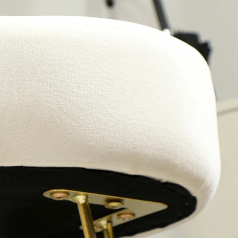 Taburet ve tvaru čtyřlístku | krémově bílý č.5