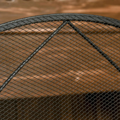 Skládací krbová mřížka se 3 panely 108x76x2 cm | černá č.2