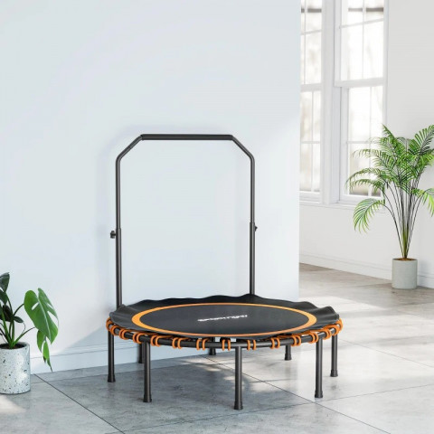 Skládací fitness trampolína, průměr 122 cm | oranžová č.2