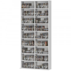 Skříň na CD 78,5 x 24 x 175 cm | bílá č.3