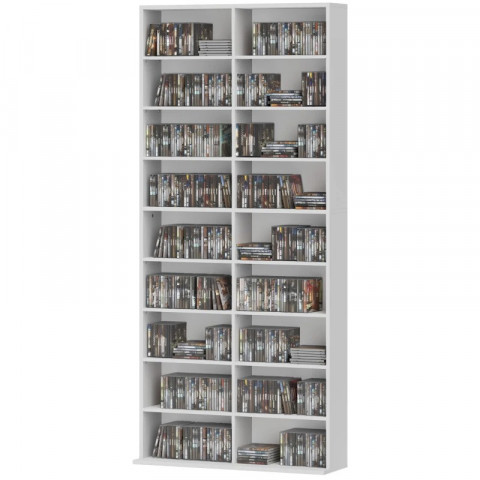 Skříň na CD 78,5 x 24 x 175 cm | bílá č.3