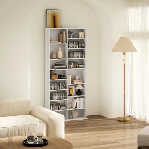 Skříň na CD 78,5 x 24 x 175 cm | bílá č.4