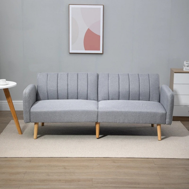 Rozkládací 2místná pohovka, 173 x 75 x 73 cm | šedá