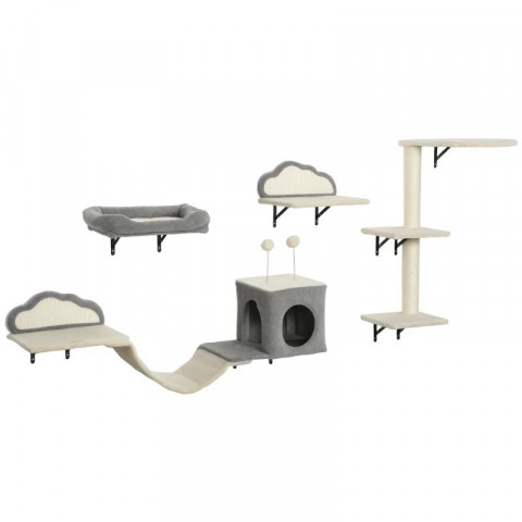 Lezecká 4dílná stěna pro kočky | béžová č.3