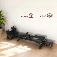 Veslovací trenažér s nosností až 150 kg | černý č.3