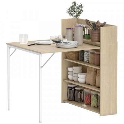 Rozkládací jídelní stůl se 4 patry 78,5 x 91 x 93 cm | dub č.6