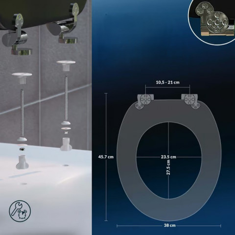 WC sedátko Black s tlumeným dovíráním č.3