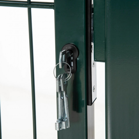 Ocelová zahradní branka, 97 x 150 cm | zelená č.6