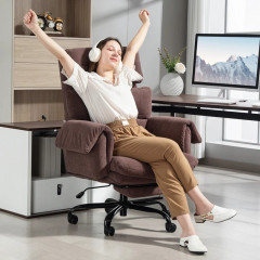Ergonomická kancelářská židle s područkami | kávová č.1