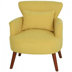 Čalouněné křeslo se zaoblenými područkami | žluté č.3