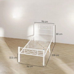 Rám jednolůžkové postele 200 x 90 cm | bílý č.3