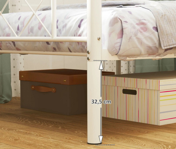 Rám jednolůžkové postele 200 x 90 cm | bílý č.4