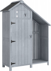 Venkovní kůlna na nářadí 129 x 51,5 x 180 cm | šedá č.1