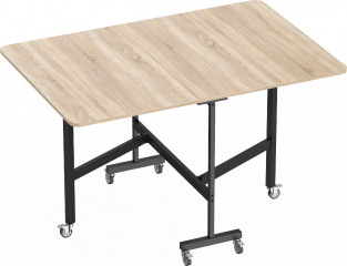 Kuchyňský stůl pro 4-6 osob s kolečky | přírodní č.1