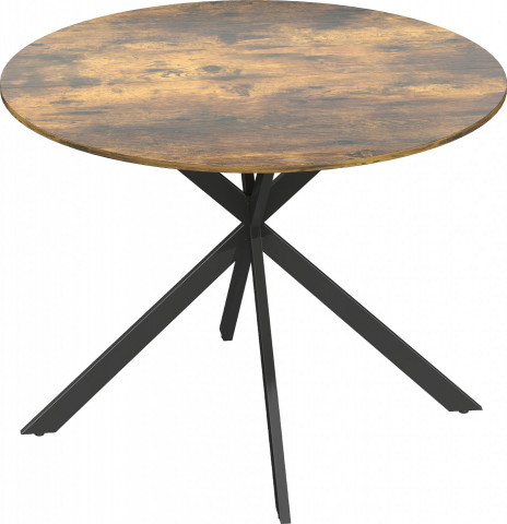 Kulatý jídelní stůl pro 4 osoby Ø100 cm | hnědý č.2