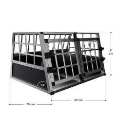 Prepravný hliníkový box pre psov do auta 65 x 91 x 69 cm č.2
