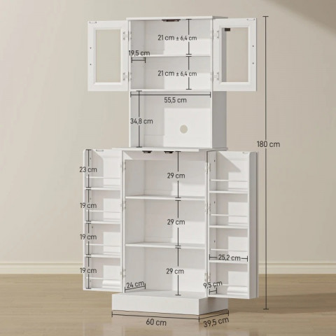 Kuchyňská skříň 60 x 39,5 x 180 cm | bílá č.3